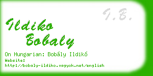 ildiko bobaly business card